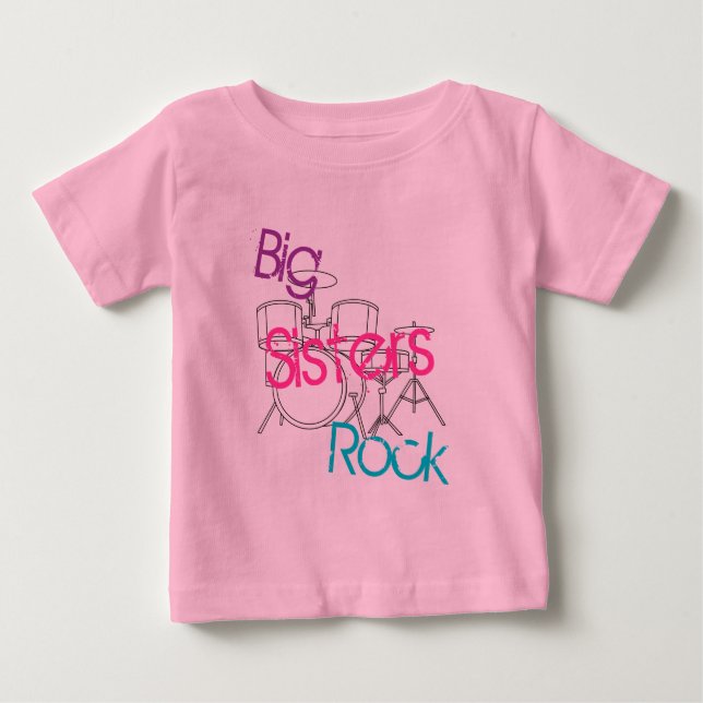 Camiseta De Bebé Las hermanas mayores rockean (Anverso)