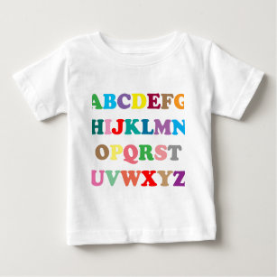 Camiseta De Bebé Las letras coloridas de ABC