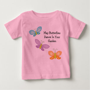 Camiseta De Bebé Las Mariposas Bailan En El Jardín Infantil T
