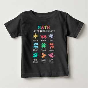 Camiseta De Bebé Las matemáticas te mantienen equilibrado