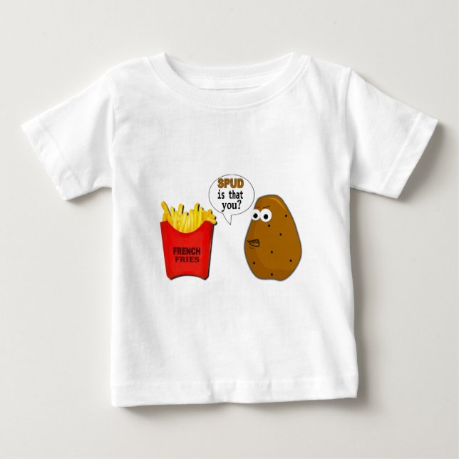 Camiseta De Bebé ¿Las patatas fritas de la patata son que usted? (Anverso)