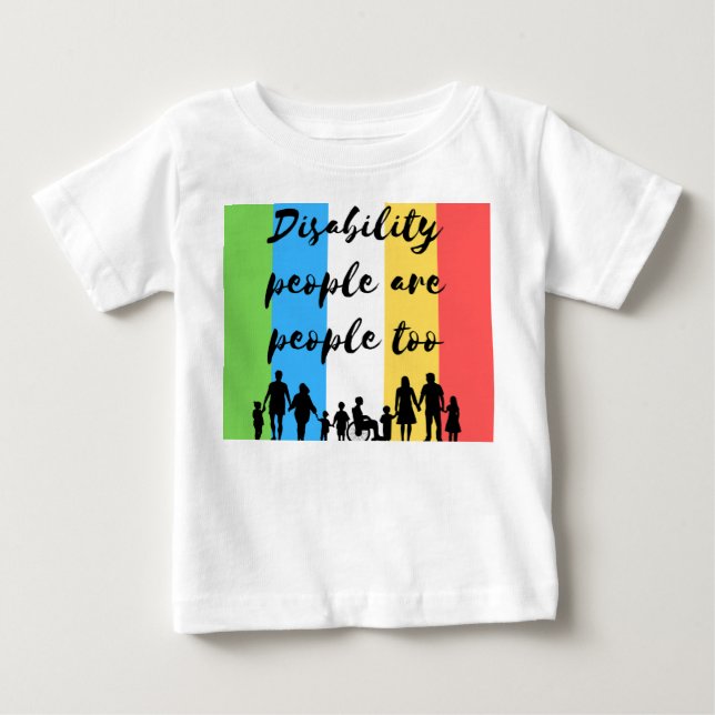 Camiseta De Bebé las personas con discapacidad también son personas (Anverso)
