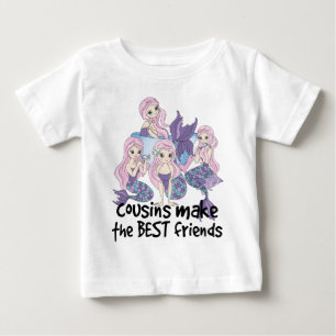 Camiseta De Bebé las primas de las sirenas hacen las mejores amigas