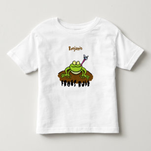 Camiseta De Bebé Las ranas gobiernan personalizado de rana verde di