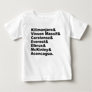 Camiseta De Bebé Las Siete Montañas Más Altas De Cada Continente