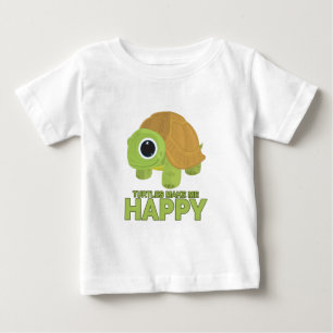 Camiseta De Bebé Las tortugas me hacen feliz