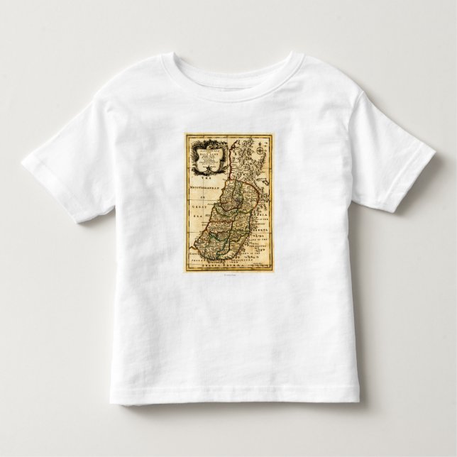 Camiseta De Bebé Las tribus de Israel en el mapa de (Anverso)
