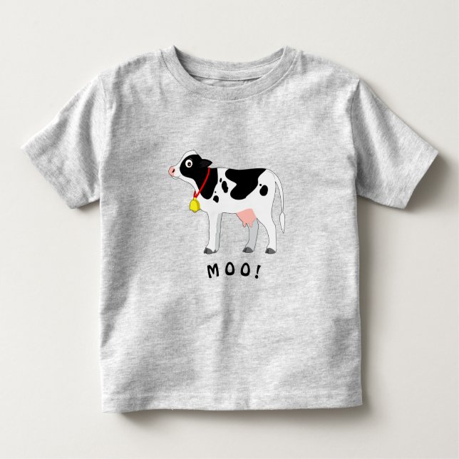 Camiseta De Bebé ¡Las vacas de Holstein van MOO! (Anverso)