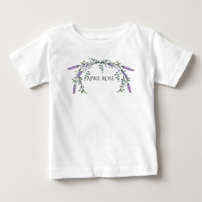 Camiseta De Bebé Lavanda y Eucalipto (Anverso)