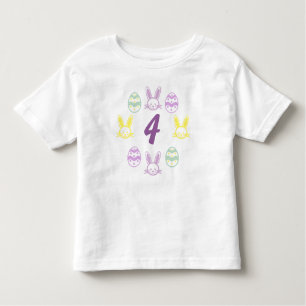 Camiseta De Bebé Lavender Easter 4º cumpleaños