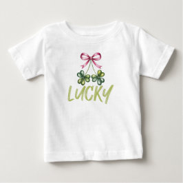 Camiseta De Bebé Lazo Coqueto del Afortunado San Patricio