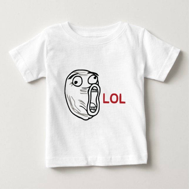 Camiseta De Bebé Lazo del meme de LOL (Anverso)