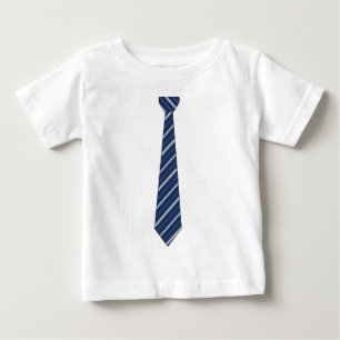 Camiseta De Bebé Lazo rayado azul falso divertido