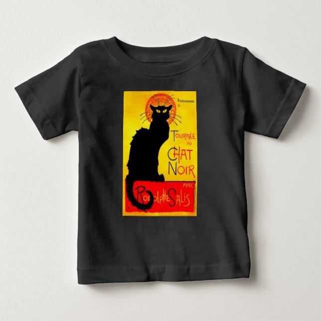 Camiseta De Bebé Le Chat Noir Vintage (Anverso)
