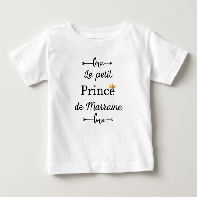 Camiseta De Bebé le petit prince de marraine (Anverso)