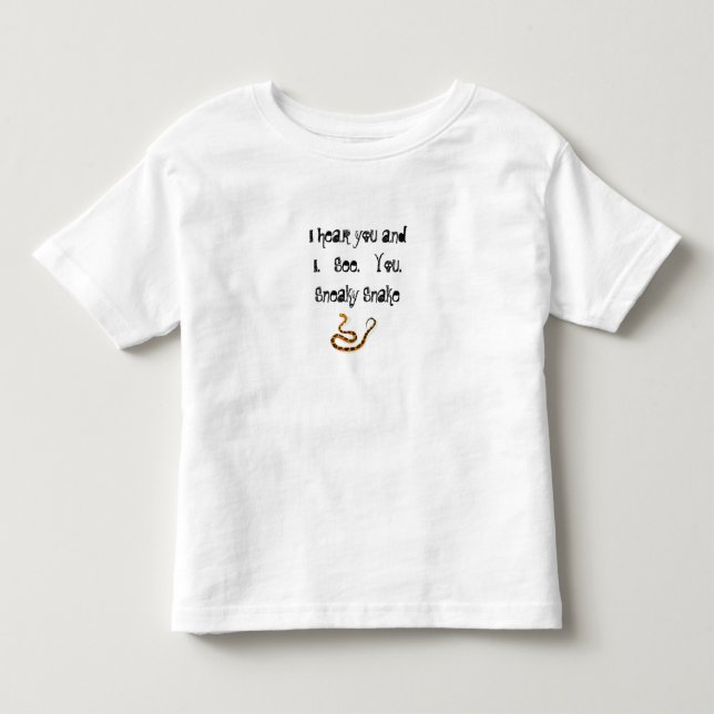Camiseta De Bebé Le veo, serpiente disimulada (Anverso)