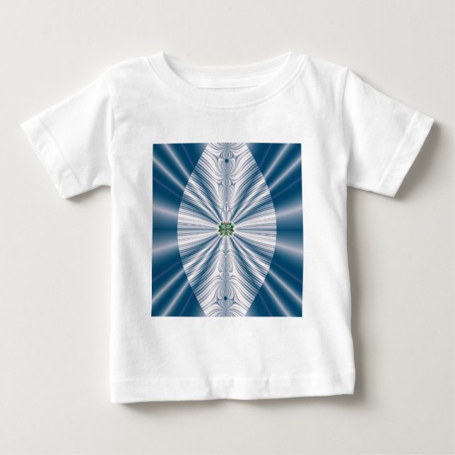 Camiseta De Bebé Leaf azul (Anverso)
