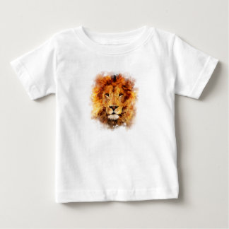 Camiseta De Bebé Leão Aquarela