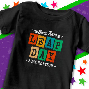 Camiseta De Bebé Leap Year 2024 Nacido Rara 2024 Leap Day Birthday