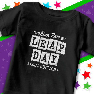 Camiseta De Bebé Leap Year 2024 Nacido Rara 2024 Leap Day Birthday