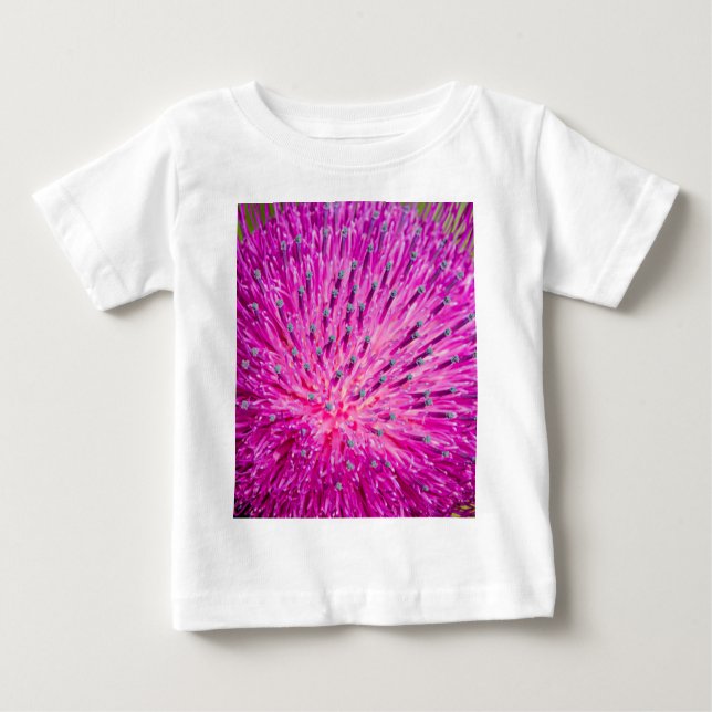 Camiseta De Bebé Leche con el cardo cerrado (Anverso)