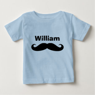 Camiseta De Bebé Leche de bigote para el manillar negro para bebés