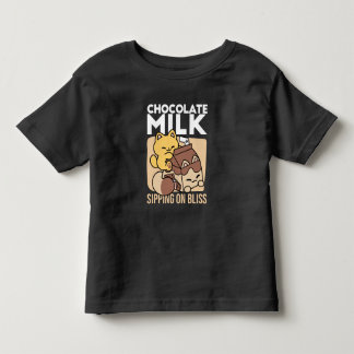Camiseta De Bebé Leche de Chocolate Sorbiendo Felicidad – Comida pa