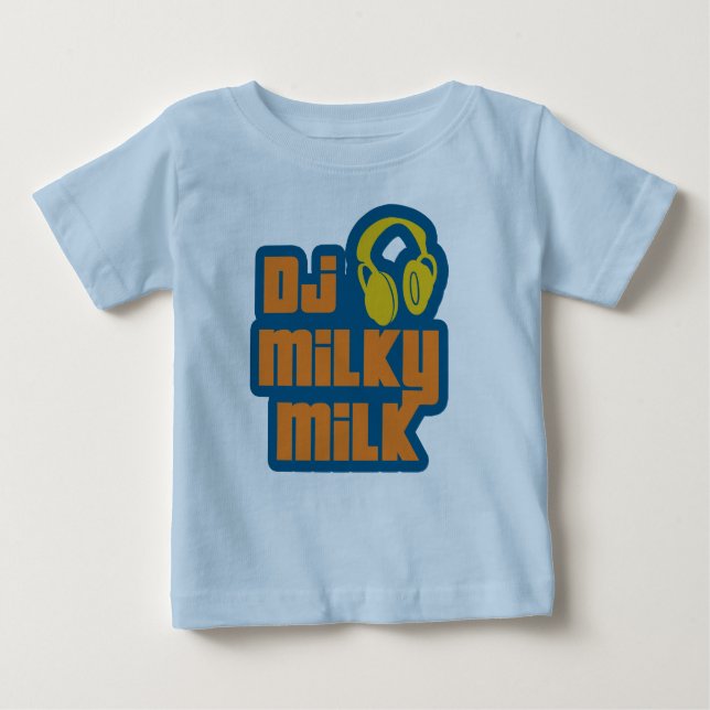 Camiseta De Bebé Leche lechosa de DJ (Anverso)
