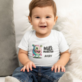 Camiseta De Bebé Leche Monster Silly