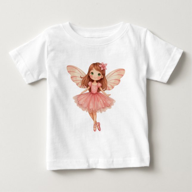 Camiseta De Bebé Leche rosa pequeño encantado (Anverso)