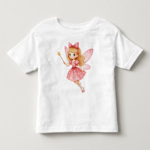 Camiseta De Bebé Leche rosada pequeña con pelo dorado