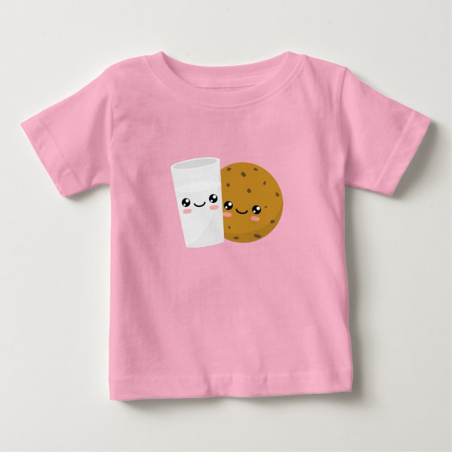 Camiseta De Bebé Leche y cookie (Anverso)