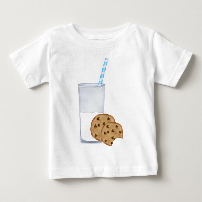 Camiseta De Bebé leche y galletas (Anverso)