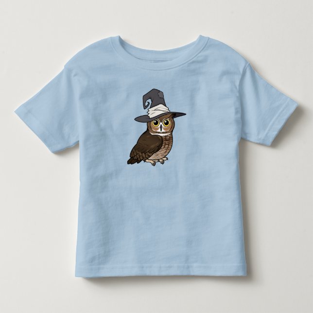 Camiseta De Bebé ¡Lechuza de Gran Cuerno Bruja! (Anverso)