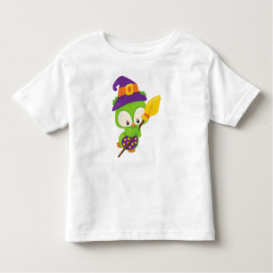 Camiseta De Bebé Lechuza de Halloween, Lechuza Cuta, Lechuza Verde,