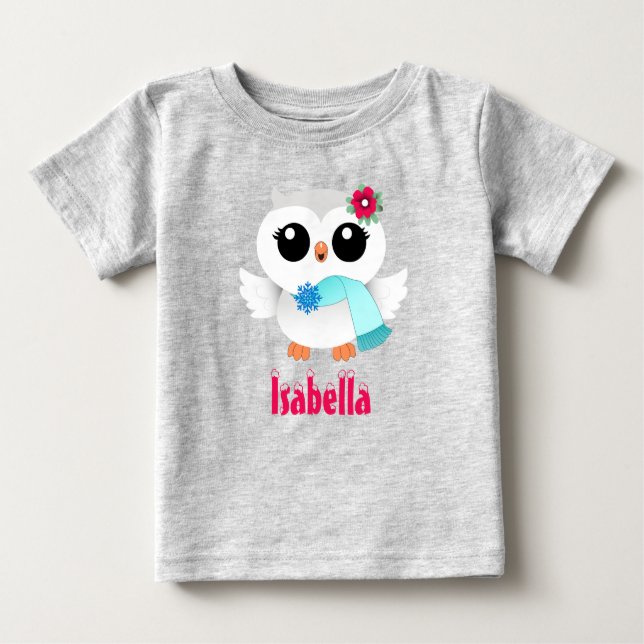 Camiseta De Bebé Lechuza de invierno (Anverso)