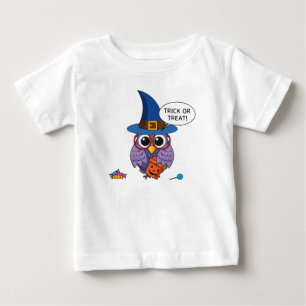 Camiseta De Bebé Lechuza del asistente del personalizado - Truco o