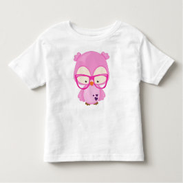 Camiseta De Bebé Lechuza el día de San Valentín, Lechuza Rosa, Gafa