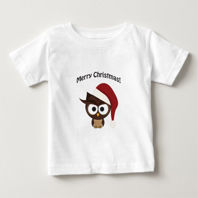 Camiseta De Bebé Lechuza furiosa de navidad (Anverso)