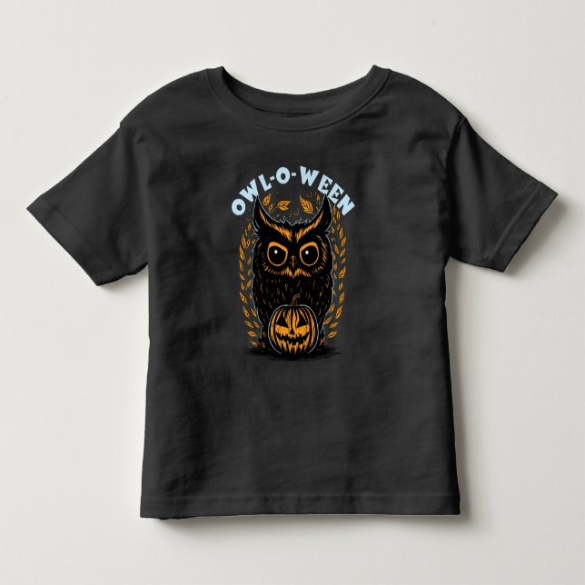 Camiseta De Bebé Lechuza Halloween (Anverso)