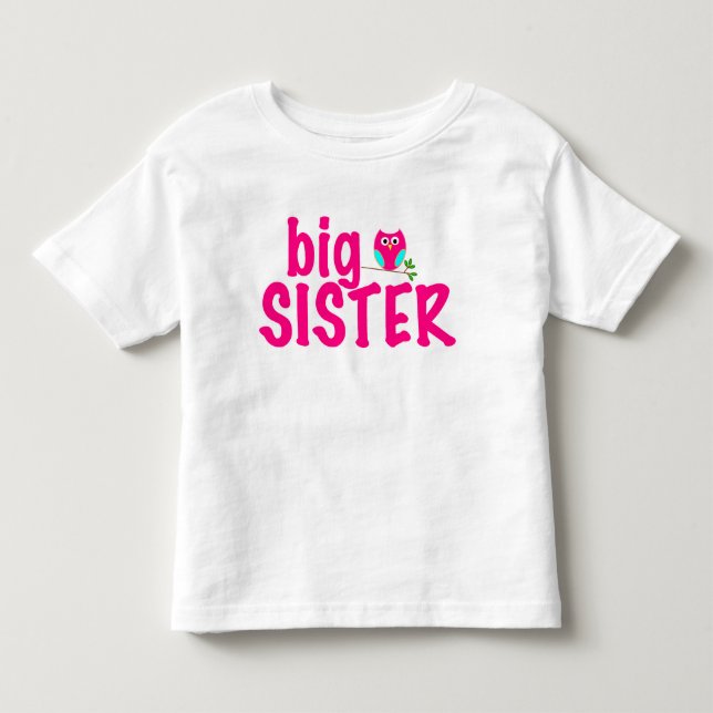Camiseta De Bebé Lechuza Hermana Grande (Anverso)