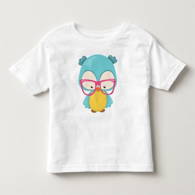 Camiseta De Bebé Lechuza Hipster, Lechuza Con Gafas, Lechuza Cuta (Anverso)