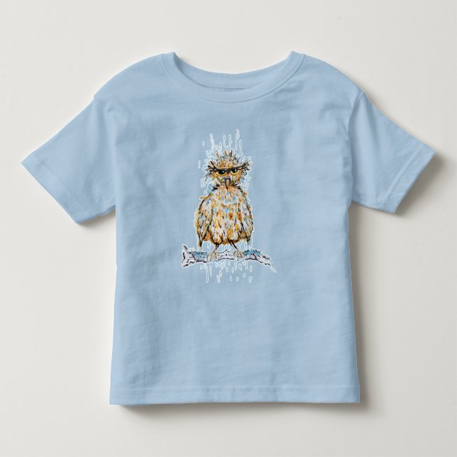 Camiseta De Bebé Lechuza húmeda Grumpy (Anverso)