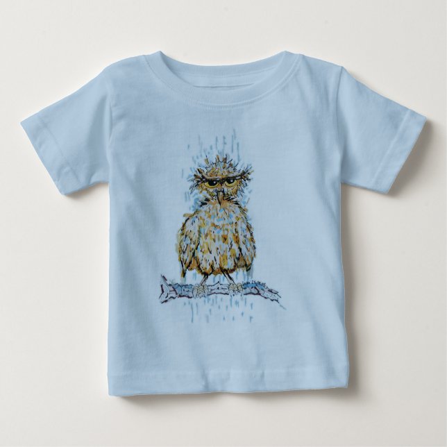 Camiseta De Bebé Lechuza húmeda Grumpy (Anverso)