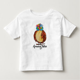 Camiseta De Bebé Lechuza Mágica acuarela con plumas arcoiris