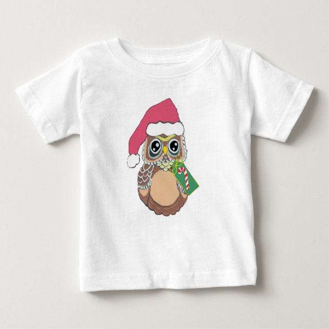 Camiseta De Bebé Lechuza navidad (Anverso)