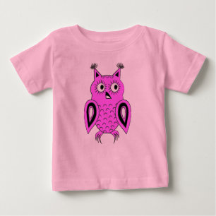 Camiseta De Bebé Lechuza rosa