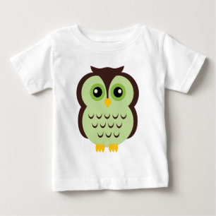 Camiseta De Bebé Lechuza Verde
