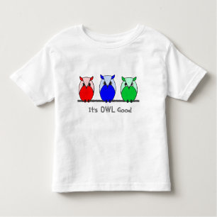 Camiseta De Bebé Lechuzas de Personalizado verde azul rojo brillant