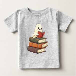 Camiseta De Bebé Lector de fantasma feliz - Lector de libros divert